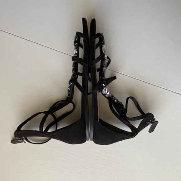 Schutz Gem Embellished Gladiator Flat Sandals Size 8 - Picture 10 of 14